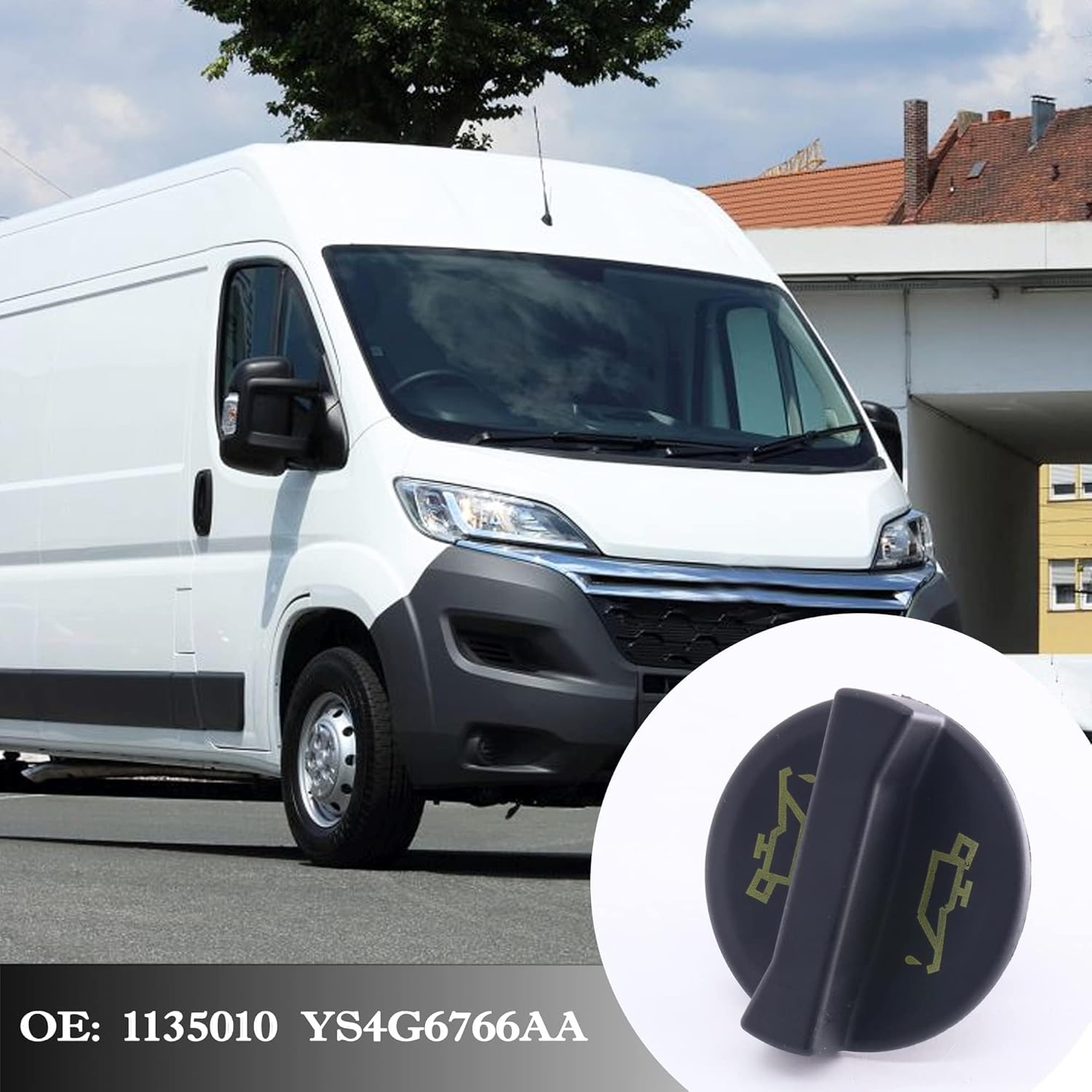 HISports Öleinfülldeckel 1135010,Kompatibel mit Focus Fiesta Fiat Ducato Jumper(2002-2017) Motorölfülldeckel