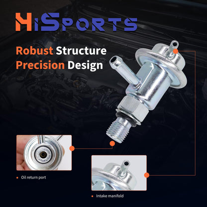 HiSport Fuel Injection Pressure Regulator PR4110 Replacement for Acura CL MDX TL for Honda Pilot Accord Odyssey, 3.5 Bar