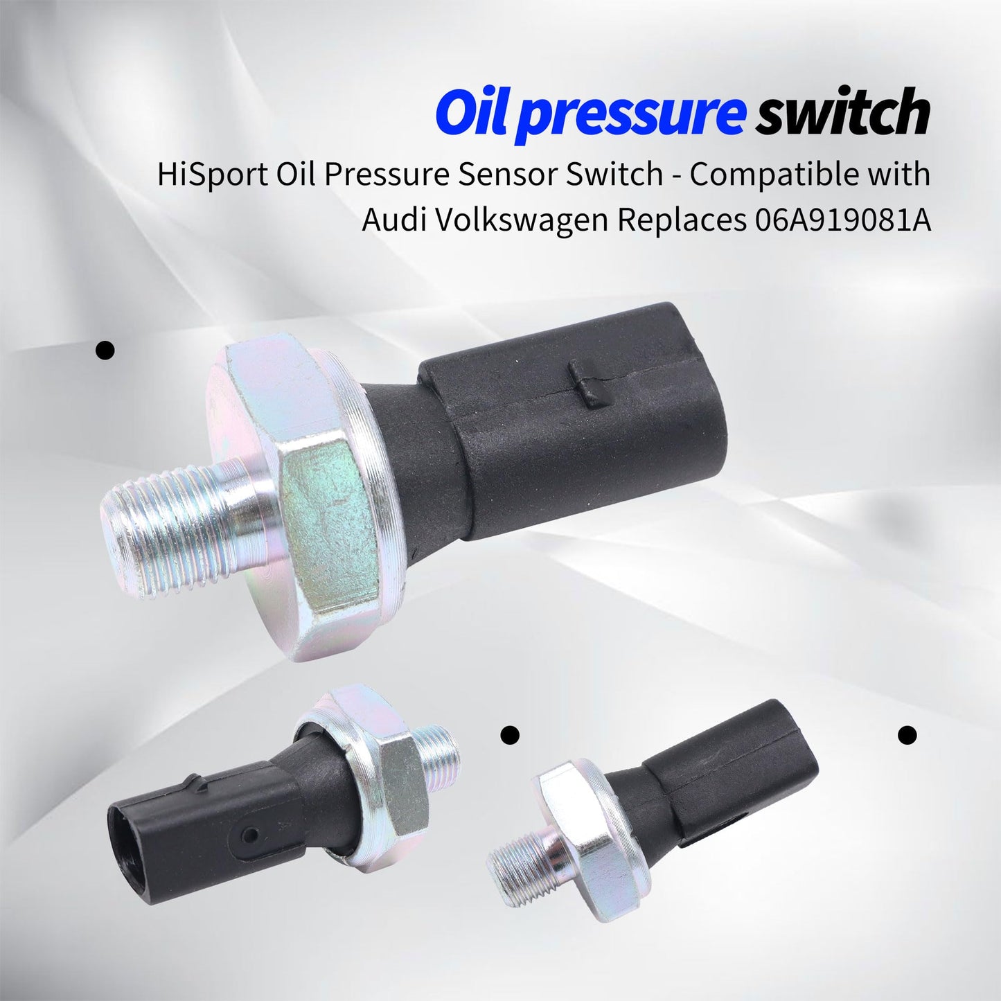 HiSport Oil Pressure Sensor Switch - Compatible with Audi A3 A4 A6 A8 Allroad Volkswagen Beetle CC EOS Eurovan Replaces 06A919081A