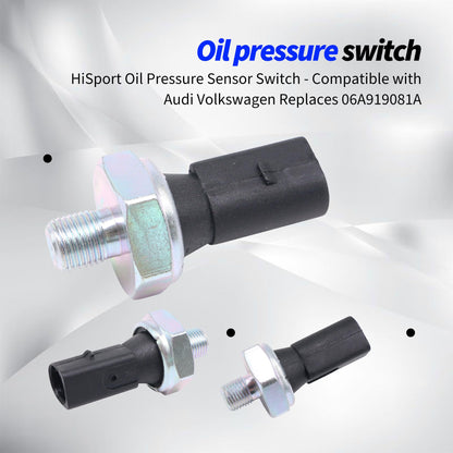 HiSport Oil Pressure Sensor Switch - Compatible with Audi A3 A4 A6 A8 Allroad Volkswagen Beetle CC EOS Eurovan Replaces 06A919081A