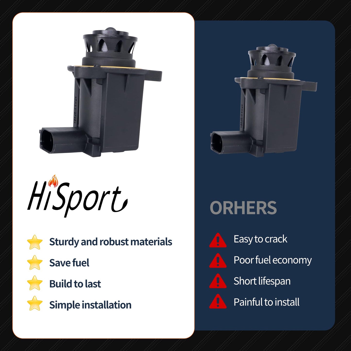 HiSport 06F145710G Turbocharger Bypass Valve - Compatible with Audi A3/S3 A4 B8 A5 for TT Compatible with VW for Golf for Jetta for Passat 1.4L 1.8L 2.0L - Replace 06F145710B