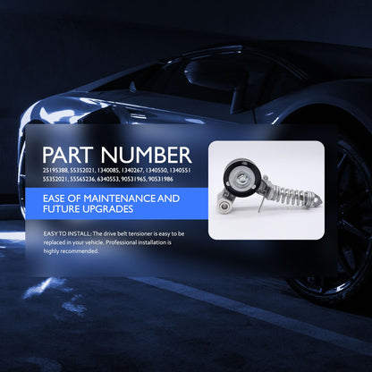 HiSport 25195388 Drive Belt Tensioner Assembly - Compatible with Chevrolet Cruze 2011-2015 Sonic 2012-2020 Trax 2013-2021 Buick Encore 2013-2021 Replaces 55352021 1340085