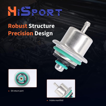 HiSport Fuel Injection Pressure Regulator PR4148 Replacement for Ford Probe 1989 1990 1991 1992 for Mazda MX-6 626 1988 1989 1990 1991 1992, 3.5 Bar