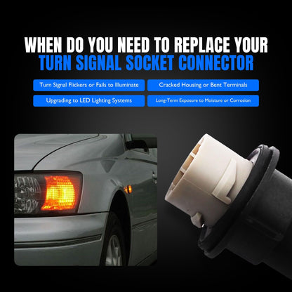 HiSport 68083021AA Turn Signal Lamp Light Bulb Socket Compatible with Dodge Ram 1500 Pickup 2009-2010, Ram 1500 2500 3500 2011 Replace 1P3478