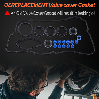 HiSport Valve Cover Gasket - Compatible with Ford Expedition F-150 Transit-150 Transit-250 Transit-350 Compatible with Lincoln Navigator 3.5L 2012-2020 - Replace VS50879R