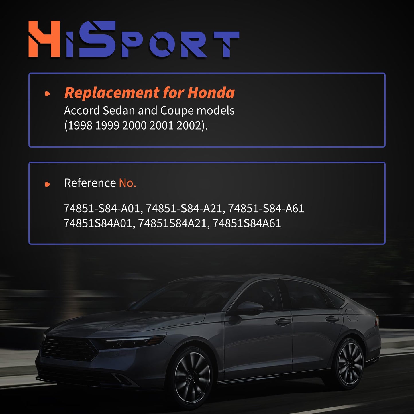 HiSport Rear Trunk Lid Latch Lock Tailgate Actuato 74851-S84-A01 74851-S84-A61 74851-S84-A21 Compatible with Honda Accord 1998 1999 2000 2001 2002 Sedan/Coupe