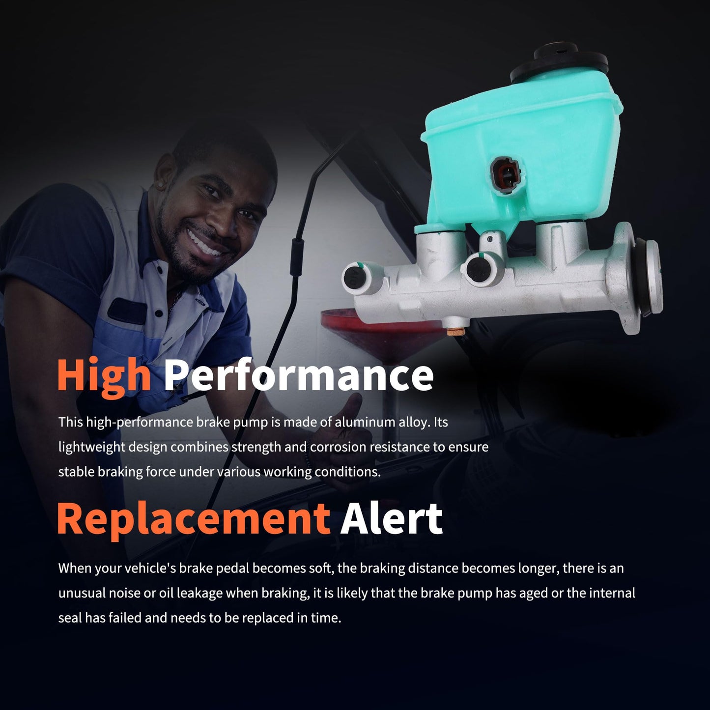 HiSport Brake Master 472013D350 Cylinder with Reservoir and Cap Compatible with Toyota 4Runner L4 2.7L 1996 1997 1998 1999 2000