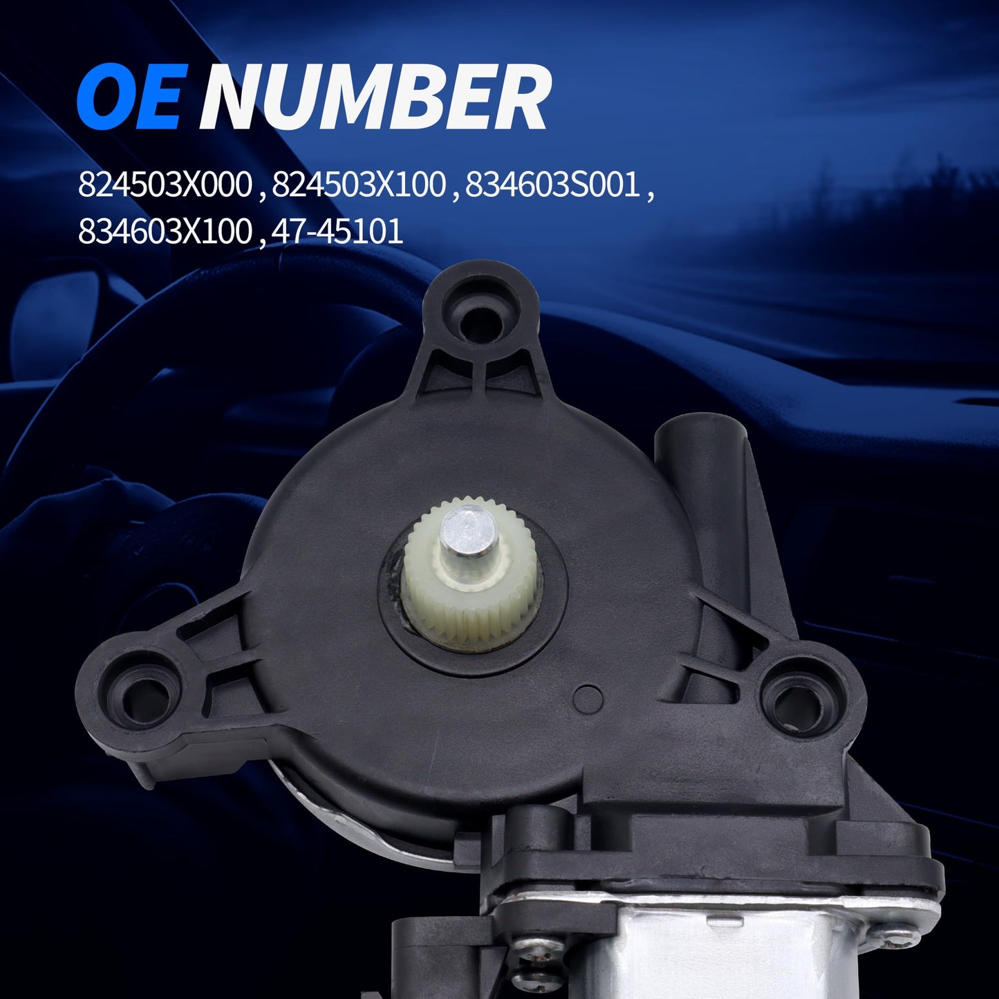 HiSport 824503X000 Power Window Lift Motor Compatible with Hyundai Elantra 2011-2016,Elantra Coupe 2013,Sonata 2013-2015,Replace 824503X100 834603S001 834603X100