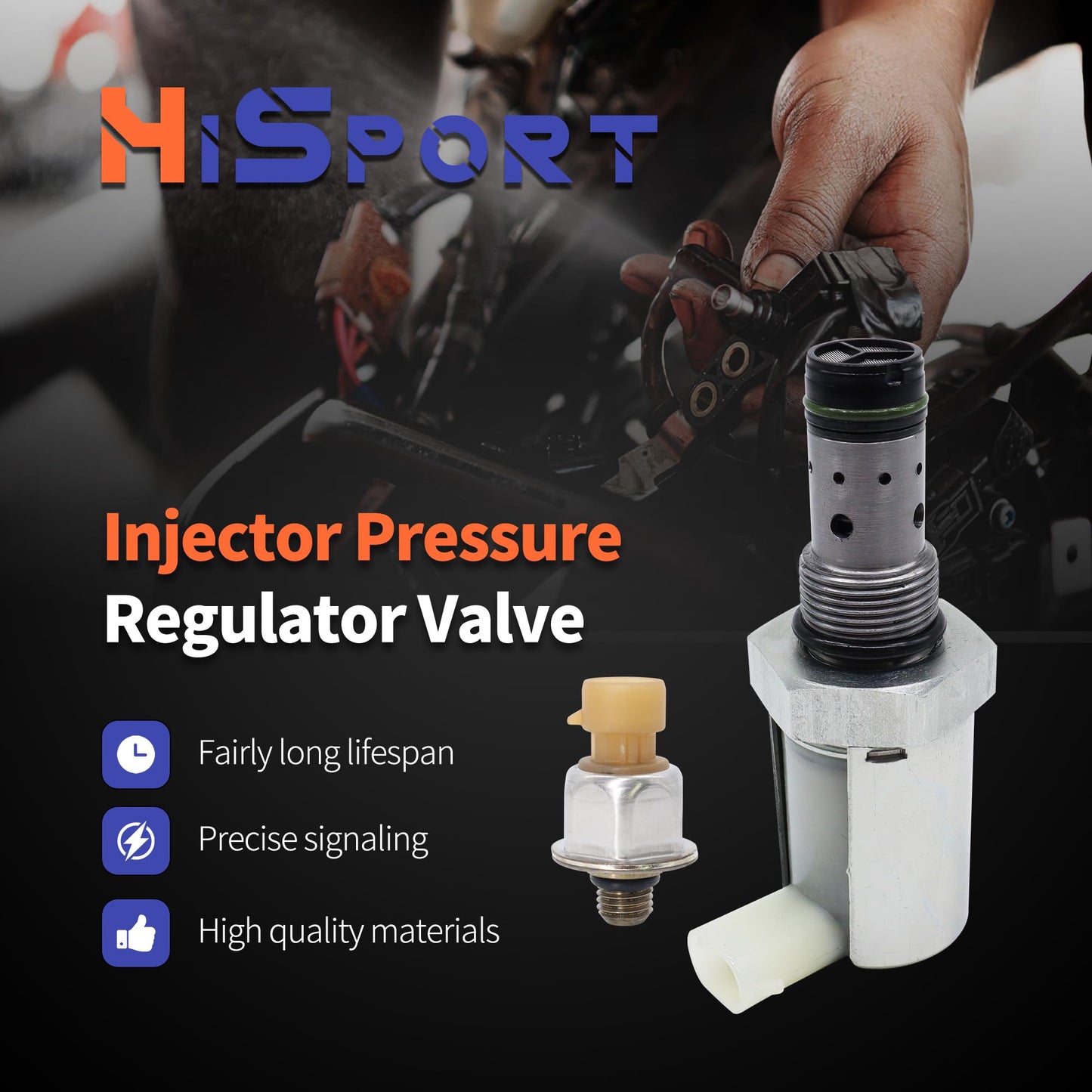 HiSport 6.0 IPR Valve Injector Pressure Regulator & ICP Control Sensor with Pigtail Compatible with Ford 6.0L V8 Excursion F250 F350 F450 F550 Super Duty, E350 E450, 5C3Z-9C968-CA