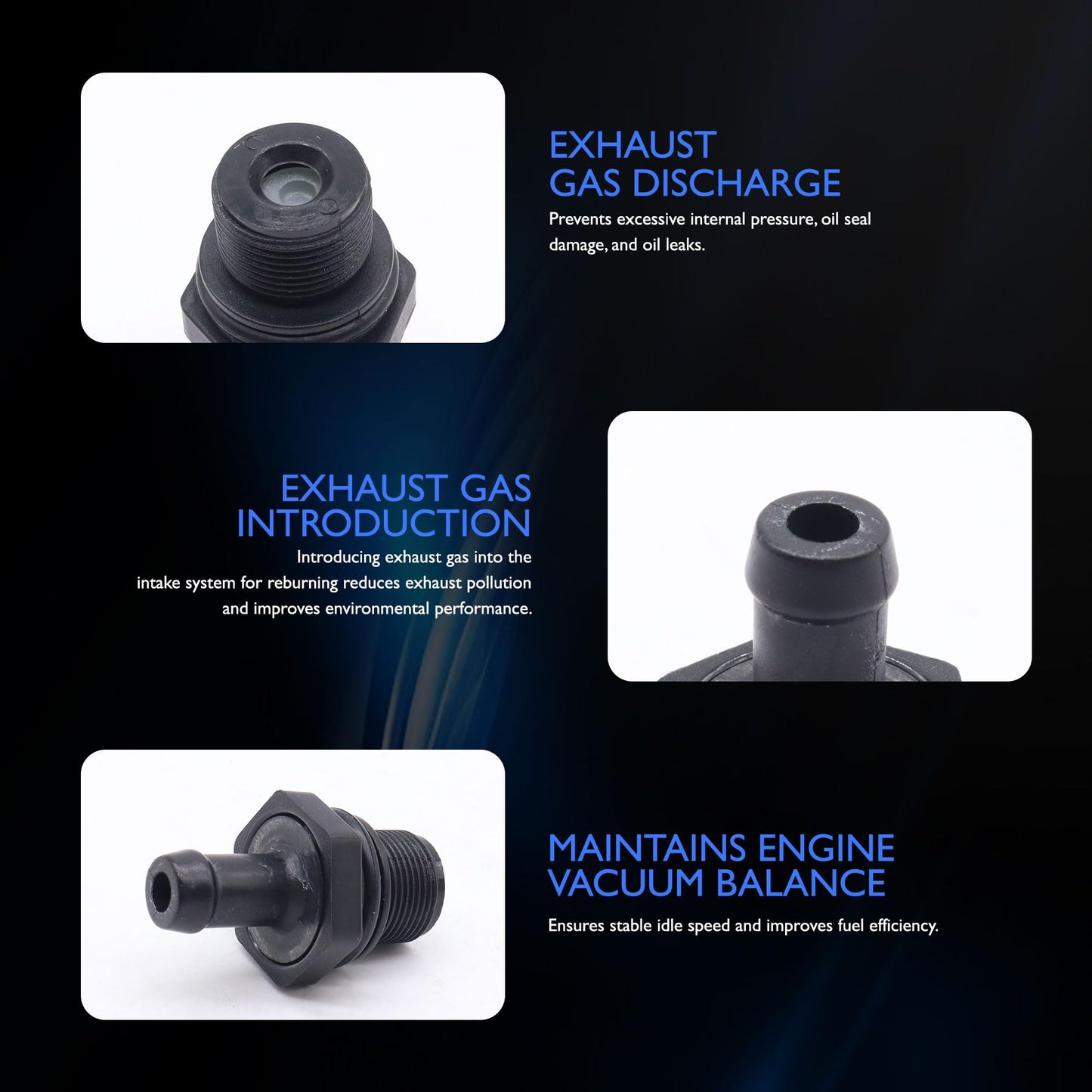 HiSport PCV Valve - Compatible with Hyundai 2013-2018 Santa Fe Sport 2010-2012 Santa Fe 2009-2010 Sonata Compatible with Kia 2011-2015 Optima 2011-2015 Sorento - Replace 267402G600