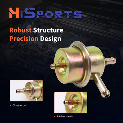 HiSport Fuel Injection Pressure Regulator PR4052 Replacement for Volkswagen Transporter Beetle Vanagon for Porsche 911 912 914 for Jaguar XJ12 XJS, 2.5 Bar