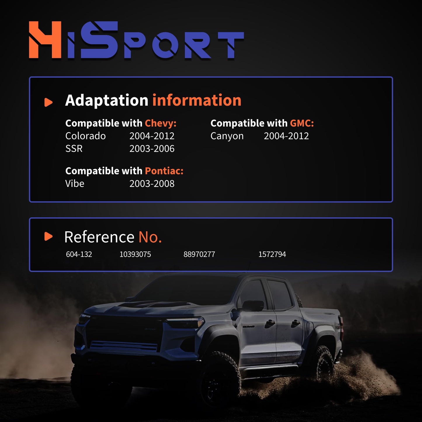 HiSport 604-132 HVAC Blend Door Actuator - Compatible with Chevy Colorado 2004-2012 SSR 2003-2006 GMC Canyon 2004-2012 Pontiac Vibe 2003-2008