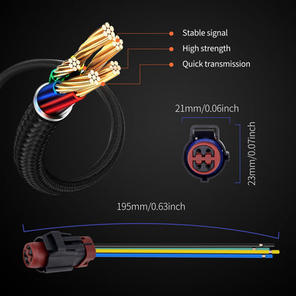 HiSport Vacuum Pump Pigtail 4 Wire Connector for Fuel Pump O2 Sensor 645-740 645-708 Compatible with Ford Lincoln Mercury Mazda