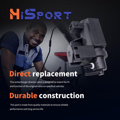 HiSport Turbocharger Boost Solenoid - Compatible with 135i 228i 320i 328i 335i 428i 528i 535i 550i 640i 650i 740i 740Li 750i 750Li 760Li X1 X3 X4 X5 X6 Z4 3.0L 2.0L 4.4L 6.0L - Replace 11747626351