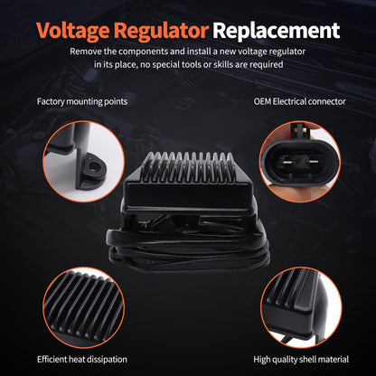HiSport 74505-04 Voltage Regulator Rectifier - Compatible with Harley Davidson Electra Glide Road Glide Road King 2004 2005