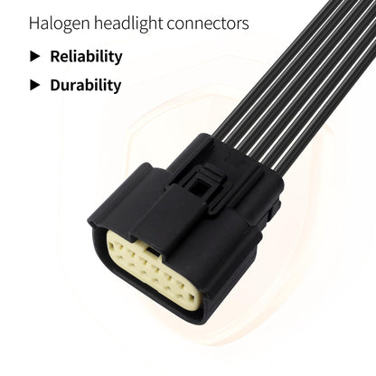 HiSport 68364272AA 2PCS Halogen Headlight Connector Harness Pigtail Compatible with Dodge Charger 2015-2018