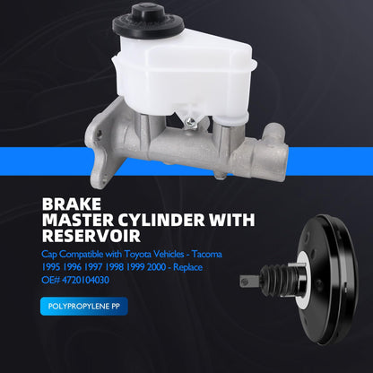 HiSport 4720104030 Brake Master Cylinder with Reservoir and Cap Compatible with Toyota Tacoma 1995 1996 1997 1998 1999 2000 Replace M390285