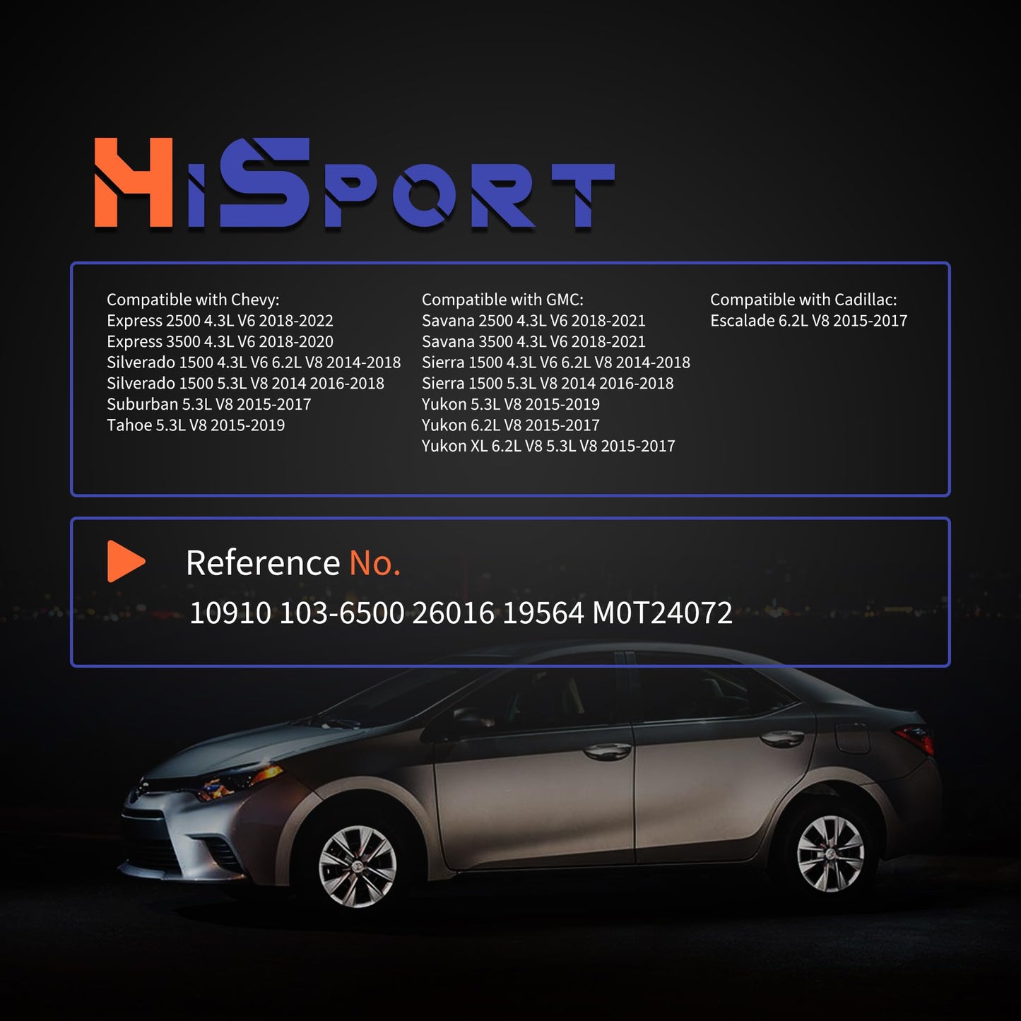 HiSport 12655055 Starter Motor 12V 1.7Kw 10-Tooth - Compatible with Cadillac Escalade Chevy Express 2500 3500 Silverado 1500 Suburban Tahoe GMC Savana 2500 Savana 3500 Sierra 1500 Yukon XL 2014-2022