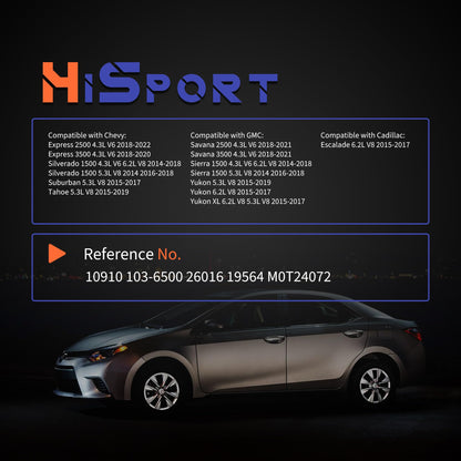 HiSport 12655055 Starter Motor 12V 1.7Kw 10-Tooth - Compatible with Cadillac Escalade Chevy Express 2500 3500 Silverado 1500 Suburban Tahoe GMC Savana 2500 Savana 3500 Sierra 1500 Yukon XL 2014-2022