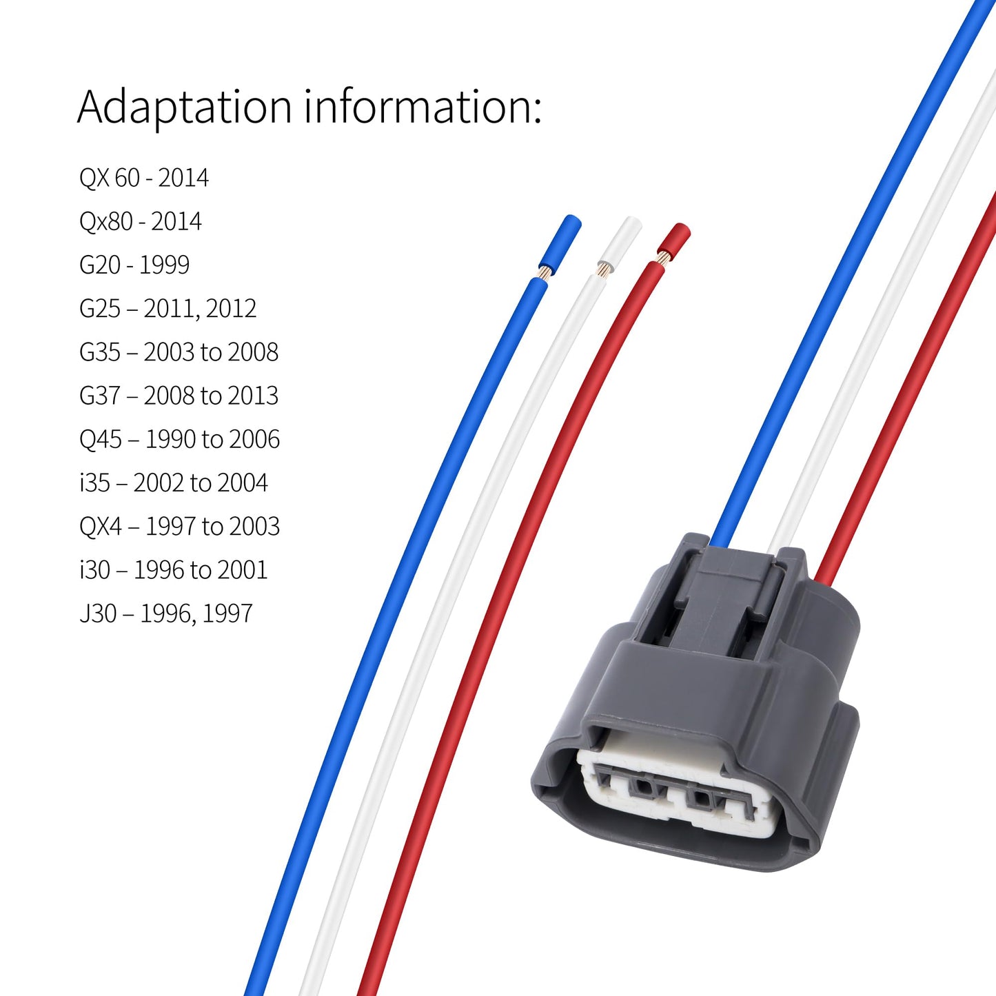 HiSport Ignition Coil Connector Plug Wiring Harness Pigtail Replacement for Nissan Altima 2007-2015,Sentra 2000-2012,Replacement for Suzuki J48817102 (4-Pack)