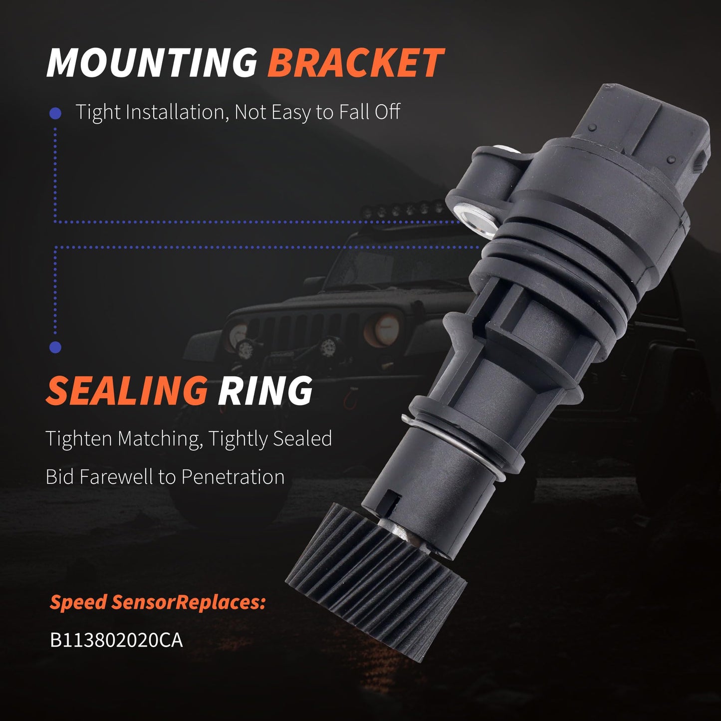 HiSport Transmission Output Speed Sensor Compatible with Hyundai Tiburon 2006-2008 Sonata 1999-2000 Elantra 2001-2006 Kia Optima 2001-2007 Spectra 2005 Replaces B113802020CA