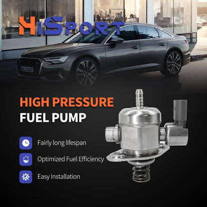 HiSport High Pressure Fuel Pump with Bolts 06H127025N 06H127025E 0261520472 Compatible with Audi A3 Q3 TT, Replacement for Volkswagen Beetle CC EOS GTI Jetta Passat 2010, Tiguan limited