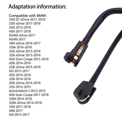 HiSport 34356792289 Front Brake Pad Wear Sensor + 34356792292 Rear Brake Pad Wear Sensor Compatible with BMW 228i 320i 328i 330i 335i,2BWS0277 0841949 PWS290 0841950 084-1950