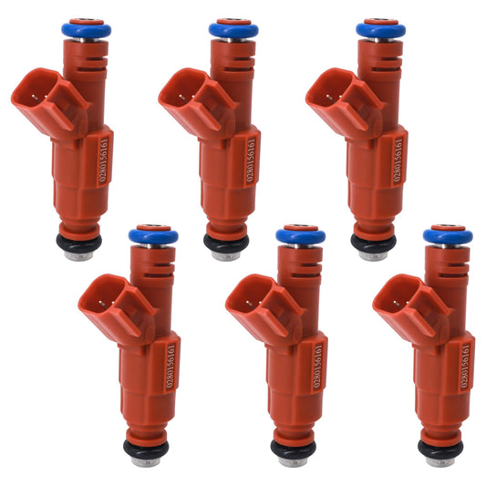 HiSport Fuel Injector 0280156161 6 PCS Compatible with Jeep 4.0L 1999-2004 I6 Upgrade 12 Hole 22LB Injectors