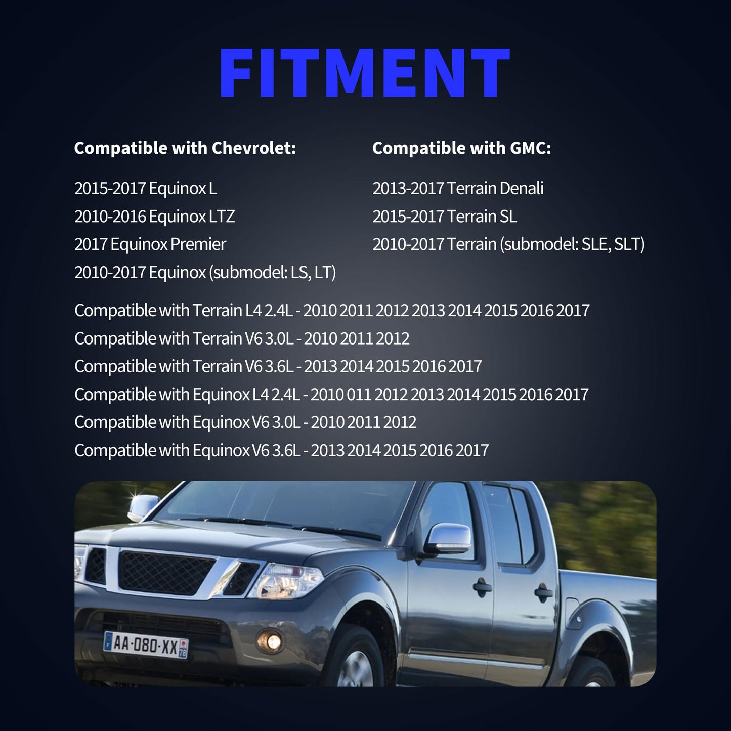 HiSport ABS Wheel Speed Sensor Front Rear Left and Right Compatible with Chevrolet Equinox LS LT 2010-2017 Replacement for GMC Terrain SLE SLT 4PCS Replaces ALS1994 ALS2199 ALS2234