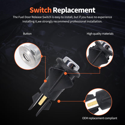 HiSport F3LY19E616A Fuel Door Release Switch - Compatible with Ford Crown Victoria Lincoln Continental LS Mark VIII Town Car Mercury Grand Marquis Marauder 1992-2006