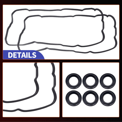 HiSport Valve Cover Gasket Set - Compatible with Lexus ES300 ES330 RX300 RX330 RX400h Compatible with Toyota: Avalon Camry Highlander Sienna Solara 3.0L 3.3L 1999-2008 - Replace VS50588R