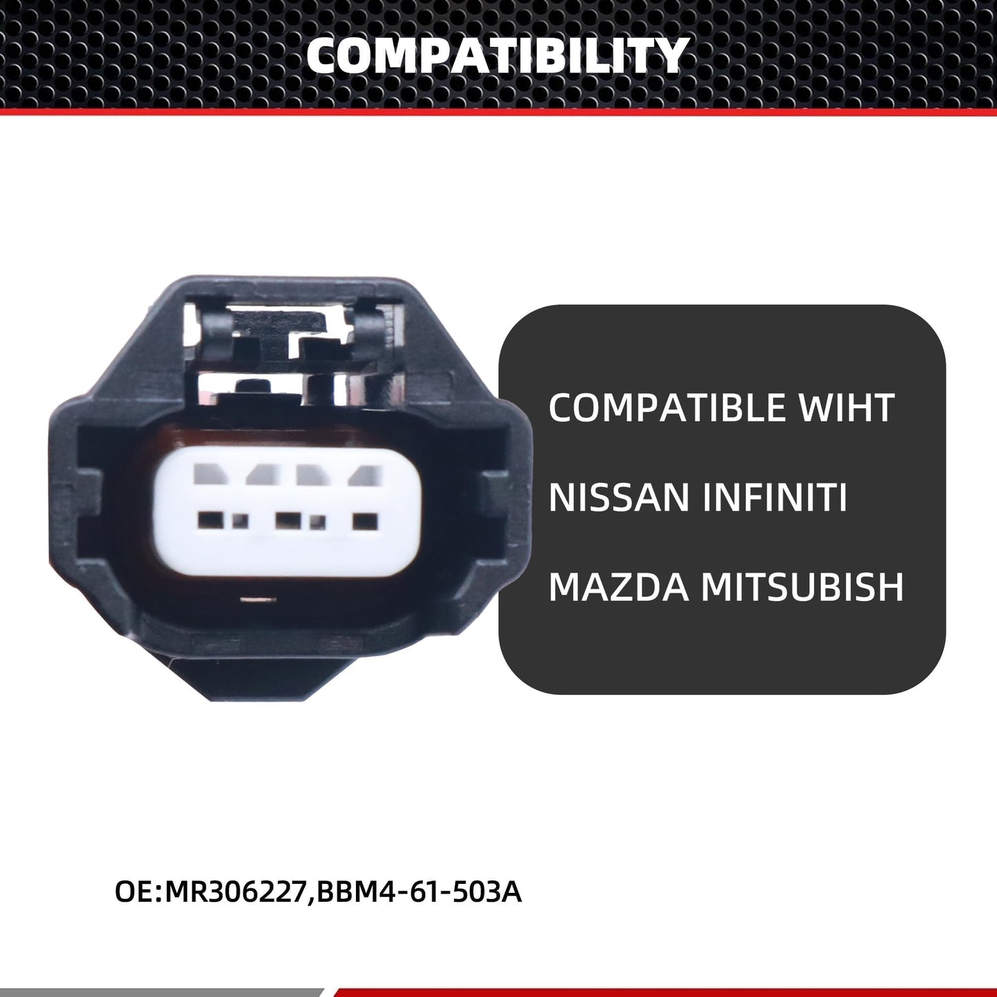 HiSport BBM4-61-503A A/C Refrigerant Pressure Switch Connector Compatible with Chevrolet City Express, Infiniti EX35 EX37 FX35 G20 G25, Mazda 3, Mitsubishi Eclipse, Nissan 350Z 370Z Altima Armada