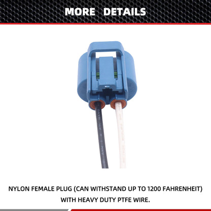 HiSport 2PCS 9005 HB3 H10 9145 Fog Light Female Connector Adapter Wire Pigtail Plug Socket Compatible with Acura/Honda High/Low Beam or Fog Lights