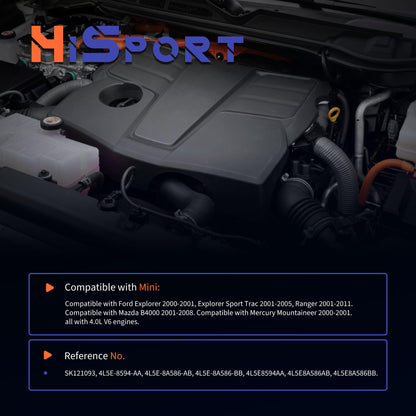 HiSport Aluminum Thermostat Housing Assembly SK121093 4L5E8A586AB Compatible with Ford Explorer 2000-01, Explorer Sport Trac 01-05, Ranger 01-11& Mazda B4000 01-08 & Mercury Mountaineer 00-01