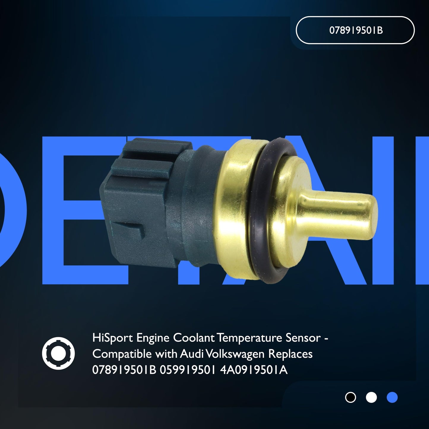 HiSport Engine Coolant Temperature Sensor - Compatible with Audi Volkswagen Replaces 078919501B 059919501 4A0919501A