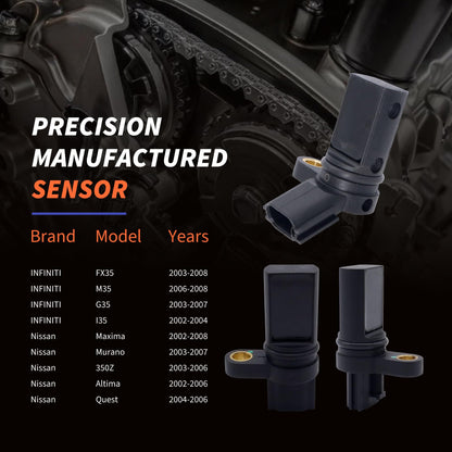 HiSport Camshaft Crankshaft Position Sensor 907-716 917-707 917-704 - Compatible with INFINITI FX35 M35 G35 I35 | Nissan Maxima Murano 350Z Altima Quest 2002-2008