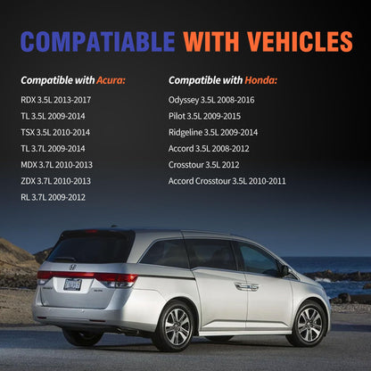 HiSport Engine Valve Cover Gasket Set - Compatible with Acura RDX TL TSX TL MDX ZDX RL Compatible with Honda Odyssey Pilot Ridgeline Accord Crosstour 2008-2017 3.5L 3.7L - Replace VS50773R