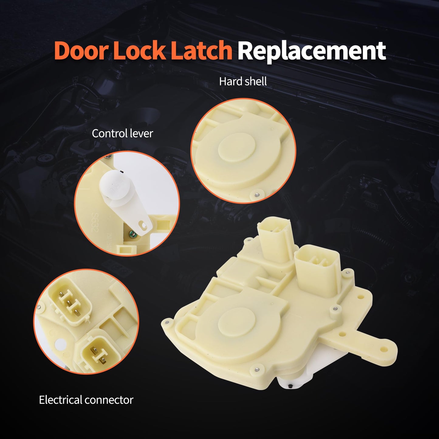 HiSport 72155S5AA01 Door Latch Lock Actuator Front Left Driver Side - Compatible with Acura CL MDX TL Compatible with Honda Accord Civic CR-V Fit Insight Odyssey 5-Door S2000 1998-2009