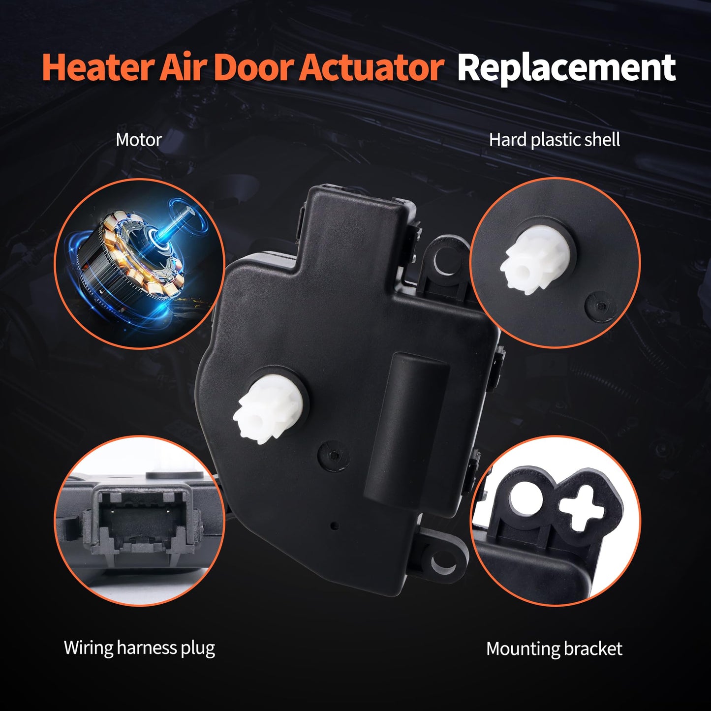 HiSport 604-970 HVAC Blend Door Actuator - Compatible with Infiniti QX56 2004-2010 Compatible with Nissan Armada 2005-2015 Pathfinder Armada 2004 Quest 2004-2009 Titan 2004-2015