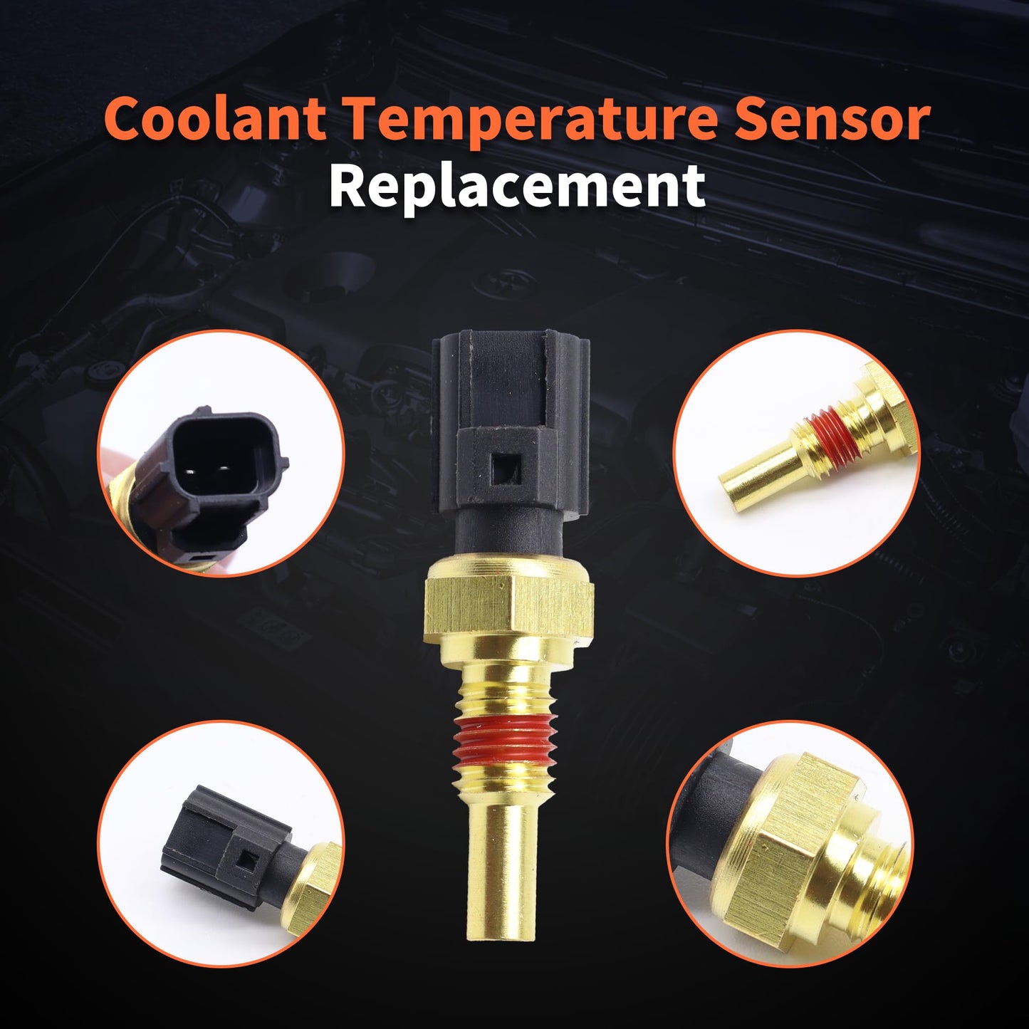 HiSport Engine Cylinder Head Temperature Sensor - Compatible with Ford Excursion Expedition Lincoln Aviator BlackWood Navigator Mercury Marauder Mountainer Replaces 8L3Z6G004A