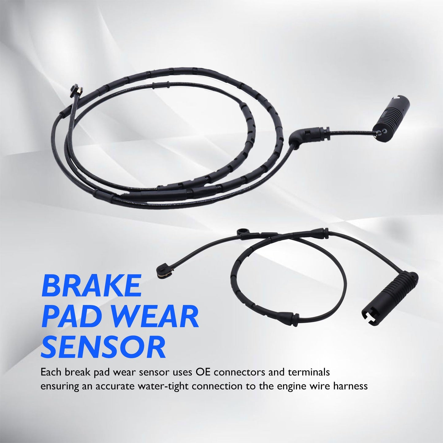 HiSport Front and Rear Brake Pads Sensor - Compatible with BMW 323Ci 2000 323i 1999-2000 325Ci 2001-2006 325i 2001-2005 328Ci 2000 328i 1999-2000 - Replace 34351164371 34351164372