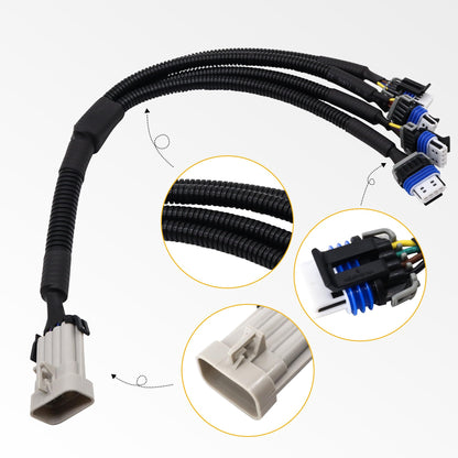 HiSport Ignition Coil Harness Connector Compatible with GM LQ9 LQ4 LS2 LS3 LS7 LSX 4.8 5.3 6.0 6.2 7.0 Truck Relocation Applications 2PCS Compatible with Chevy GMC Cadillac