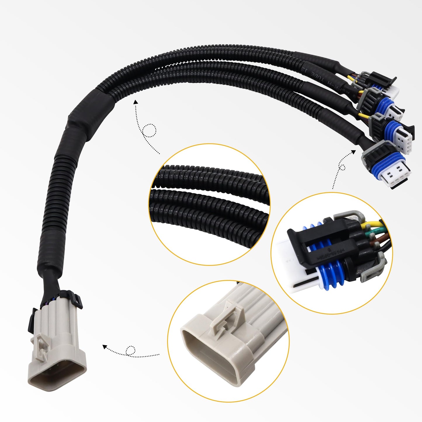 HiSport Ignition Coil Harness Connector Compatible with GM LQ9 LQ4 LS2 LS3 LS7 LSX 4.8 5.3 6.0 6.2 7.0 Truck Relocation Applications 2PCS