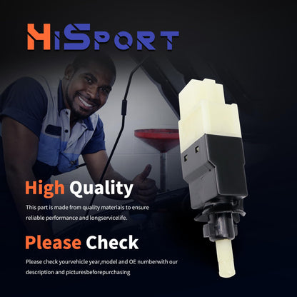 HiSport Brake Light Switch 4Pin Compatible with Mercedes-Benz Sprinter 2500 3500 2010-2022 CLS63 AMG CLS550 2007-2011 E320 E350 E550 E63 AMG 2007-2009, Replaces 0015454409