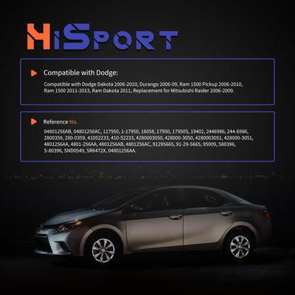 HiSport Starter Motor 17950N Compatible with Dodge Dakota 2006-2010, Durango 2006-09, Ram 1500 Pickup 2006-2010, Ram 1500 2011-2013, Ram Dakota 2011, Replacement for Mitsubishi Raider 2006-2009