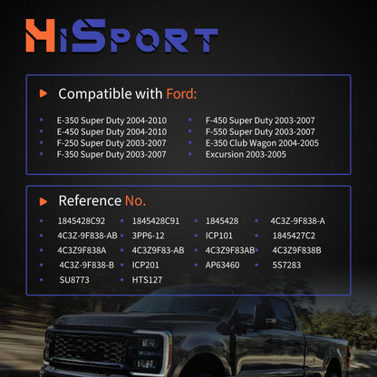 HiSport Injection Control Pressure Sensor 6.0L - Compatible with Ford E-350 E-450 Super Duty 2004-2010 F-250 F-350 F-450 Super Duty F-550 2003-2007 E-350 Club Wagon 2004-2005 - Replace 1845428C92