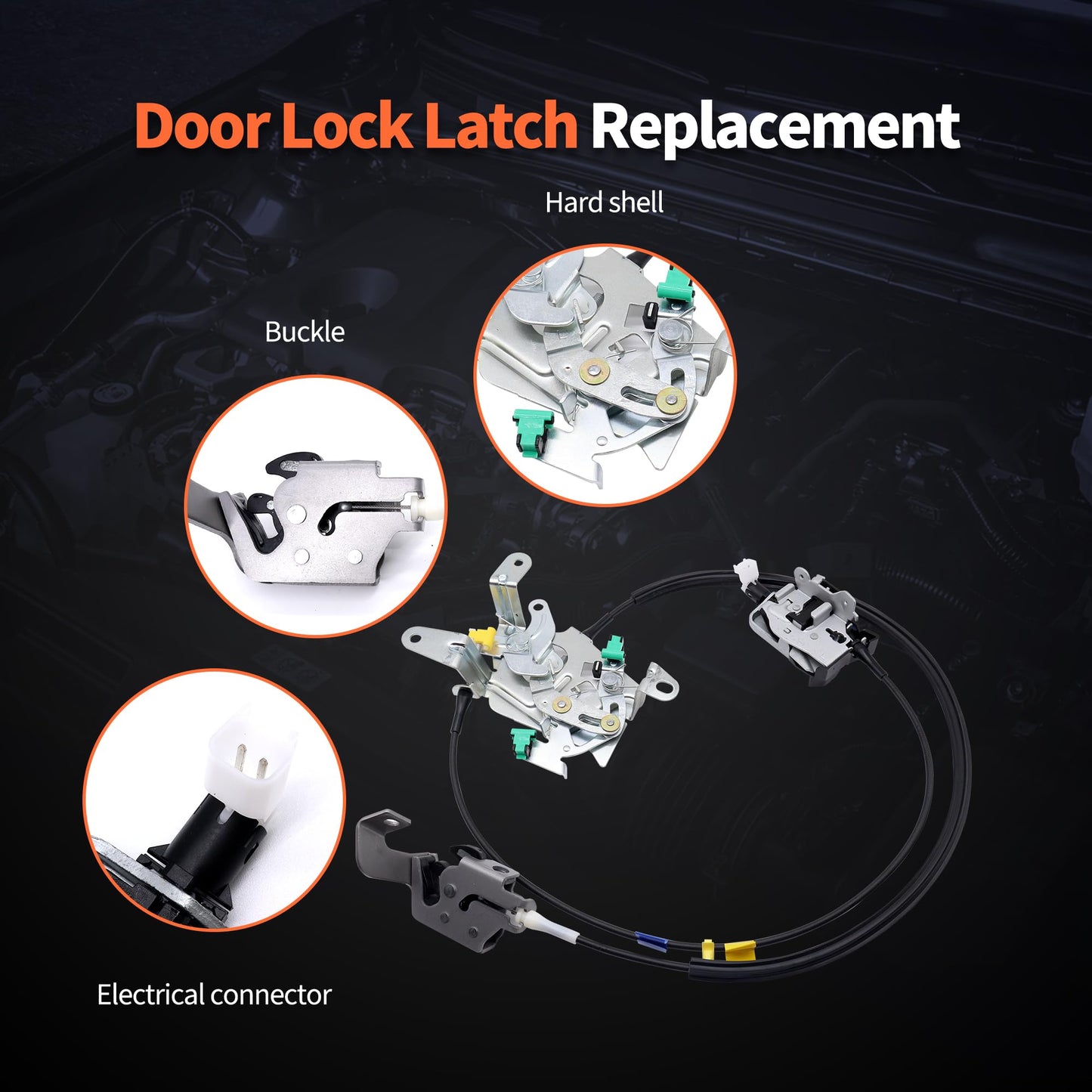 HiSport AC3Z28264A01B Door Lock Latch Rear Left Driver Side - Compatible with Ford F-250 Super Duty 1999-2007 F-350 Super Duty 1999-2007 F-450 Super Duty 1997-2007 F-550 Super Duty 1999-2007