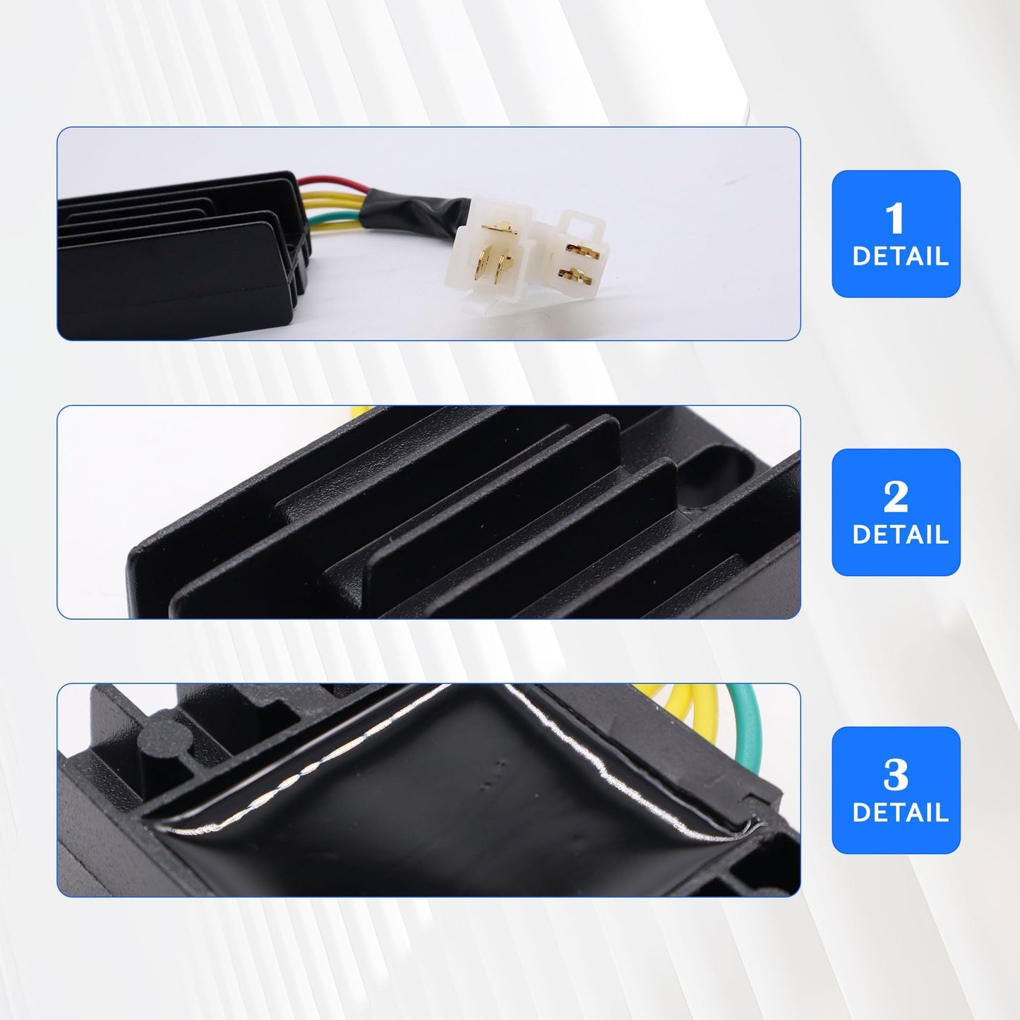 HiSport 32800-05300 Voltage Regulator Rectifier Compatible with Arctic cat 250 2x4 1999, 2000, 2001, 2002, 2003 4x4 2001, 2002, 2003 300 2x4 1998, 1999, 2000, 2001 4x4 1998, 1999, 2000, 2001