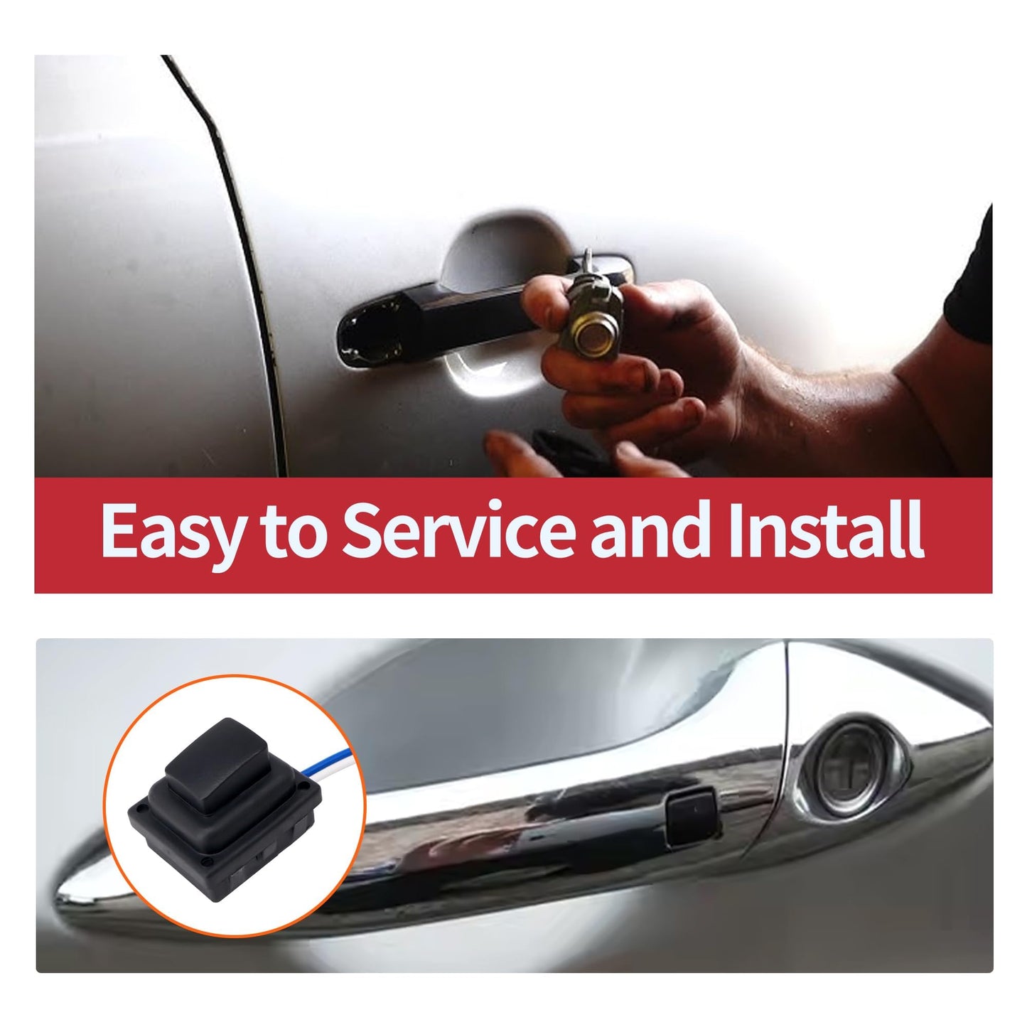 HiSport 82651F2210 Front Door Left and Right Handle Induction Button Switch Compatible with Hyundai Elantra 2017 2018 2019 2020 Replacement for 82661F2210