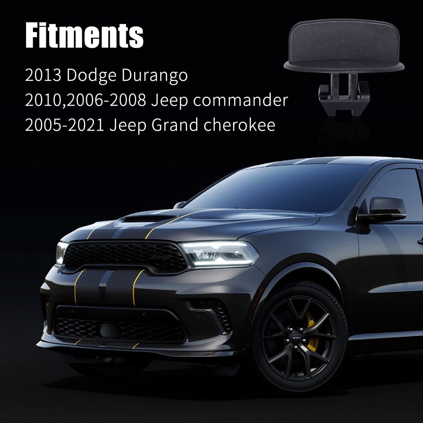 HiSport 68033794AA 30pcs Front Bumper Lower Deflector Retainer Clips Compatible with Jeep Grand Cherokee WK 2005 2006 2007 2008 2009 2010 2011 2012 2013, Commander XK 2008-2010 Replace 68034329AA